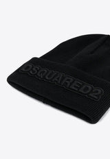 Dsquared2 Logo Knit Beanie Black KNM000115040001_M084