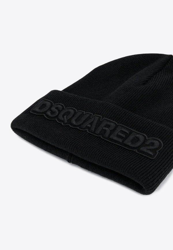 Dsquared2 Logo Knit Beanie Black KNM000115040001_M084