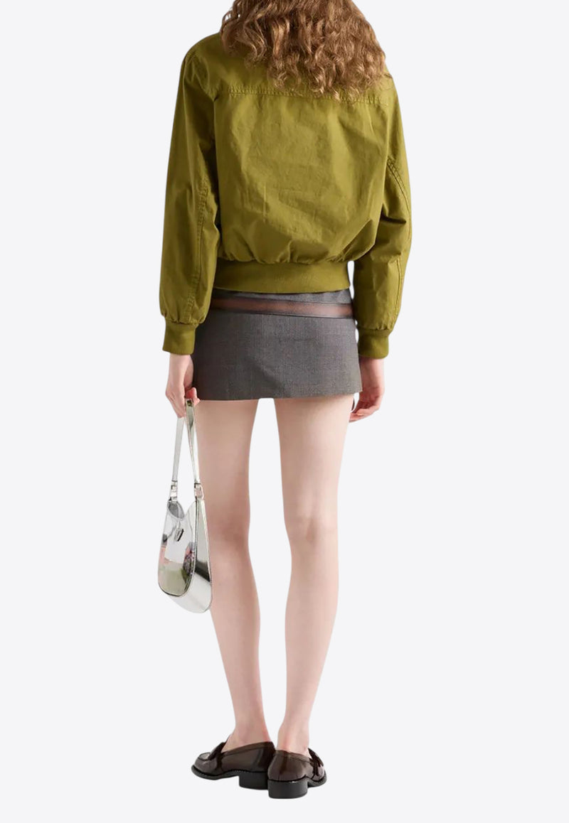 Prada Printed Belt Wool Mini Skirt Gray P151WGSOOO16NO_F0480