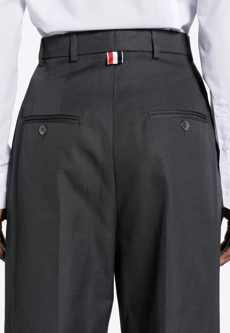 Thom Browne High-Waist Cropped Pants Gray FTC444UF0345_025