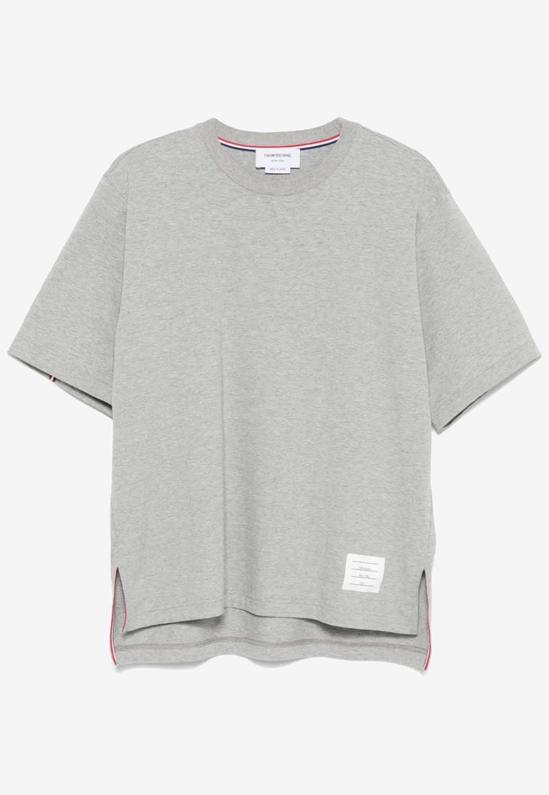 Thom Browne Signature Loopback Oversized T-shirt Gray MJS288A00042_055