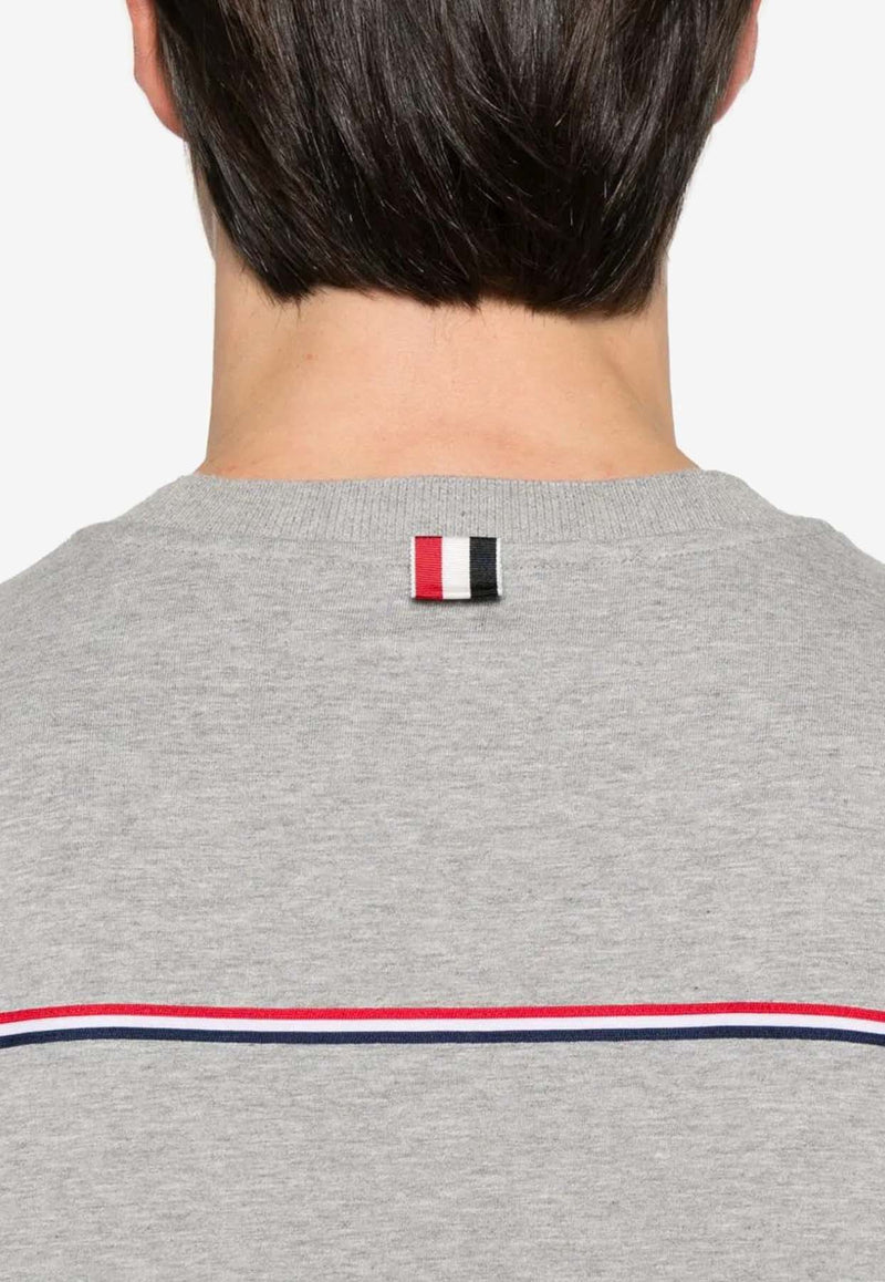 Thom Browne Signature Loopback Oversized T-shirt Gray MJS288A00042_055