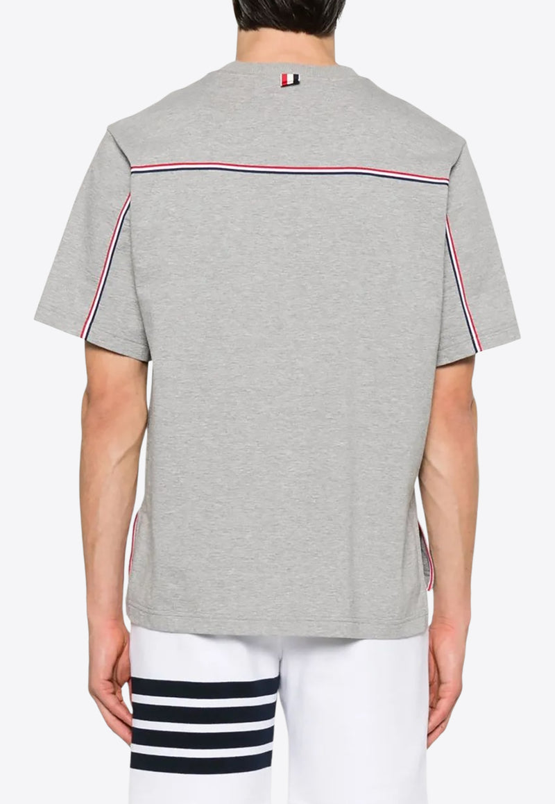 Thom Browne Signature Loopback Oversized T-shirt Gray MJS288A00042_055