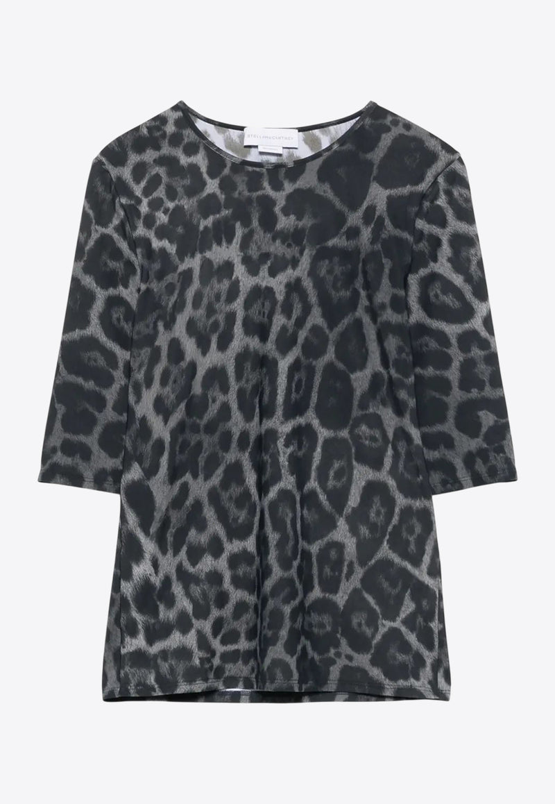 Stella McCartney Leopard Print Top Gray 6J04113SQA08_1230