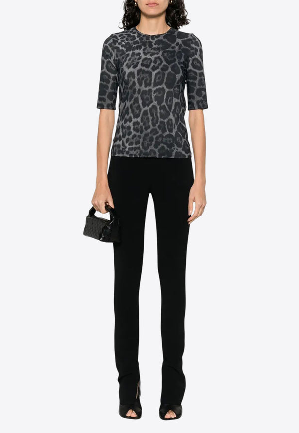 Stella McCartney Leopard Print Top Gray 6J04113SQA08_1230