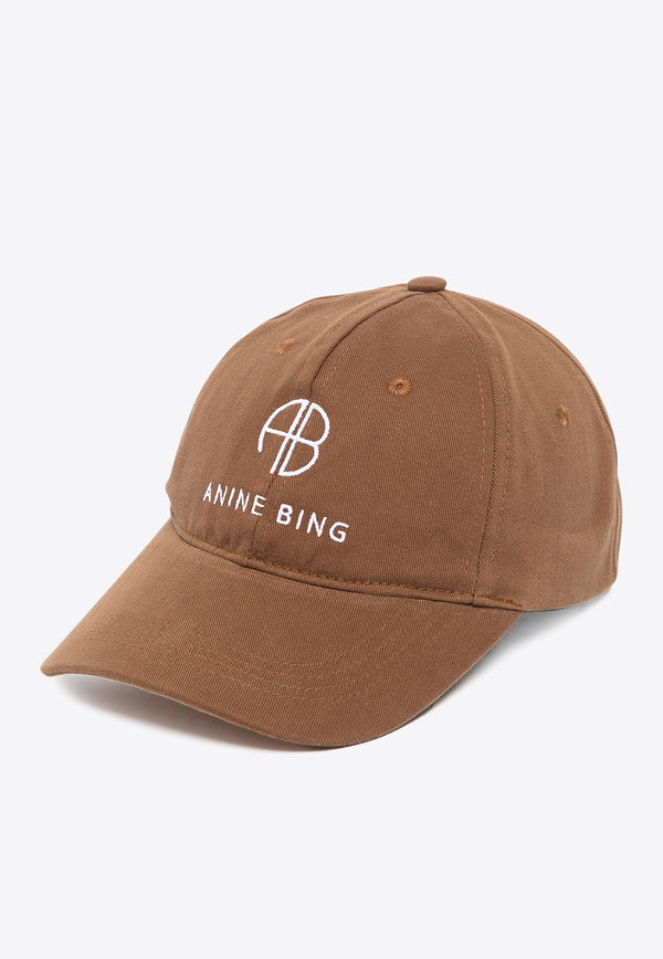 Anine Bing Jeremy Logo Baseball Cap Brown S129084_220