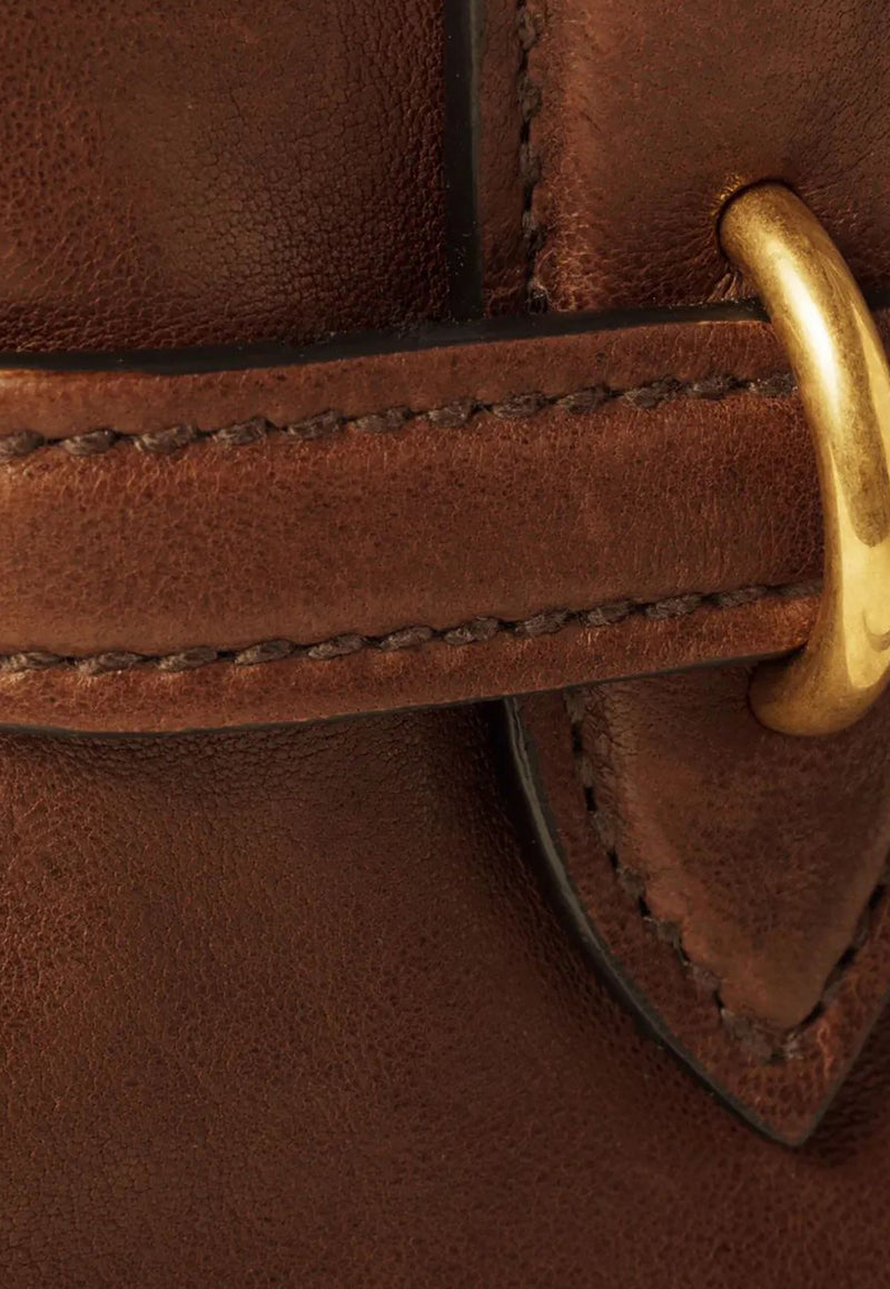 Miu Miu Aventure Nappa Leather Top Handle Bag Brown 5BB169VOOO2BBL_F0316