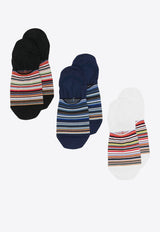 Paul Smith Signature Stripes Loafer Socks - Set of 3 Multicolor M1ASOCKP599C_1A