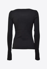 Dsquared2 Logo Print Long-Sleeved T-shirt Black S75GD0428D20021_900