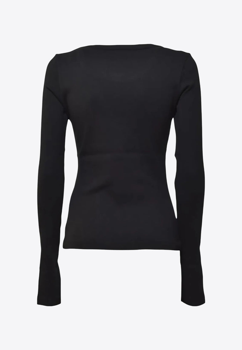 Dsquared2 Logo Print Long-Sleeved T-shirt Black S75GD0428D20021_900