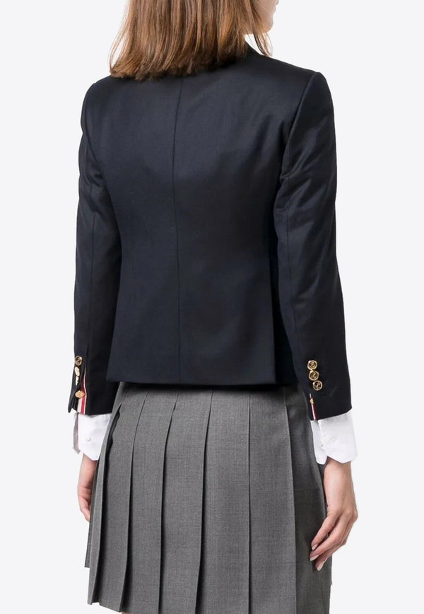 Thom Browne Single-Breasted Wool Cropped Blazer Navy FBC010V00626_415