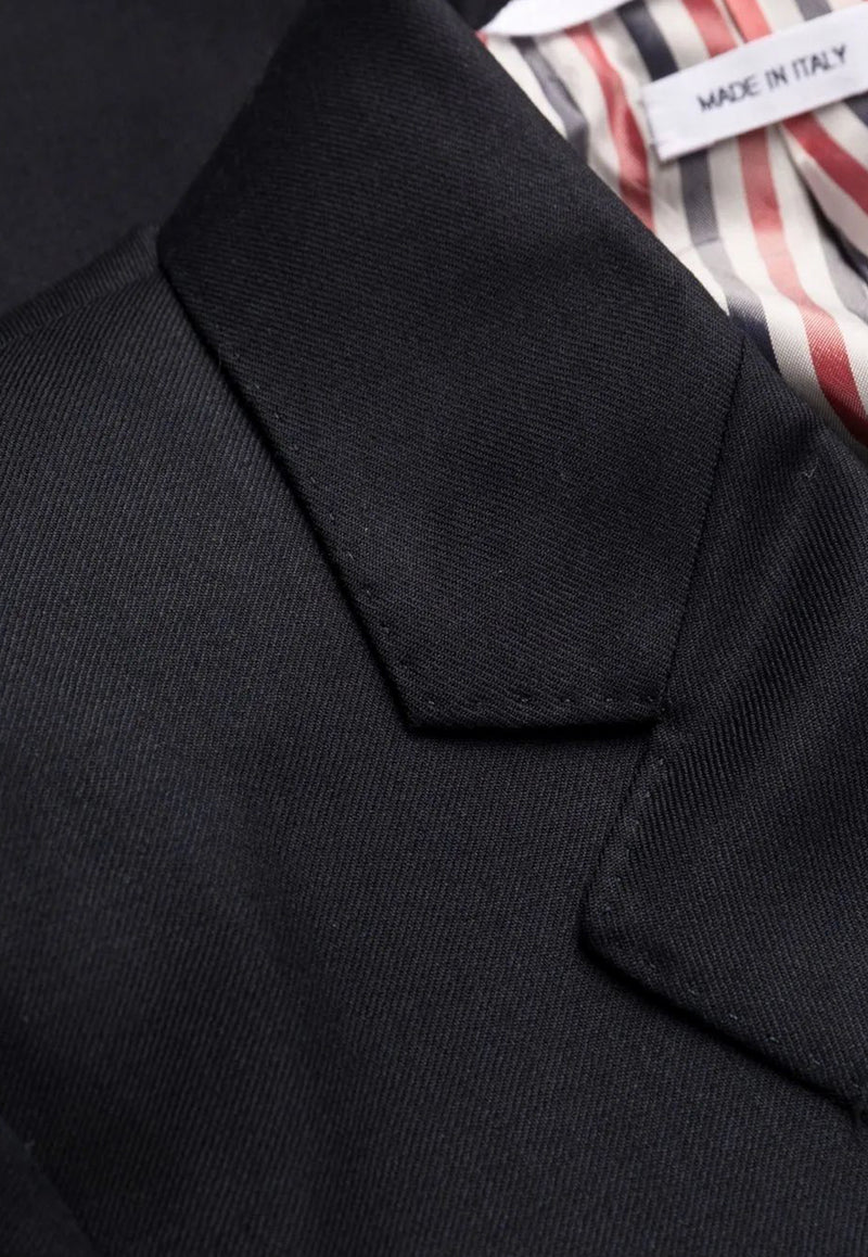 Thom Browne Single-Breasted Wool Cropped Blazer Navy FBC010V00626_415