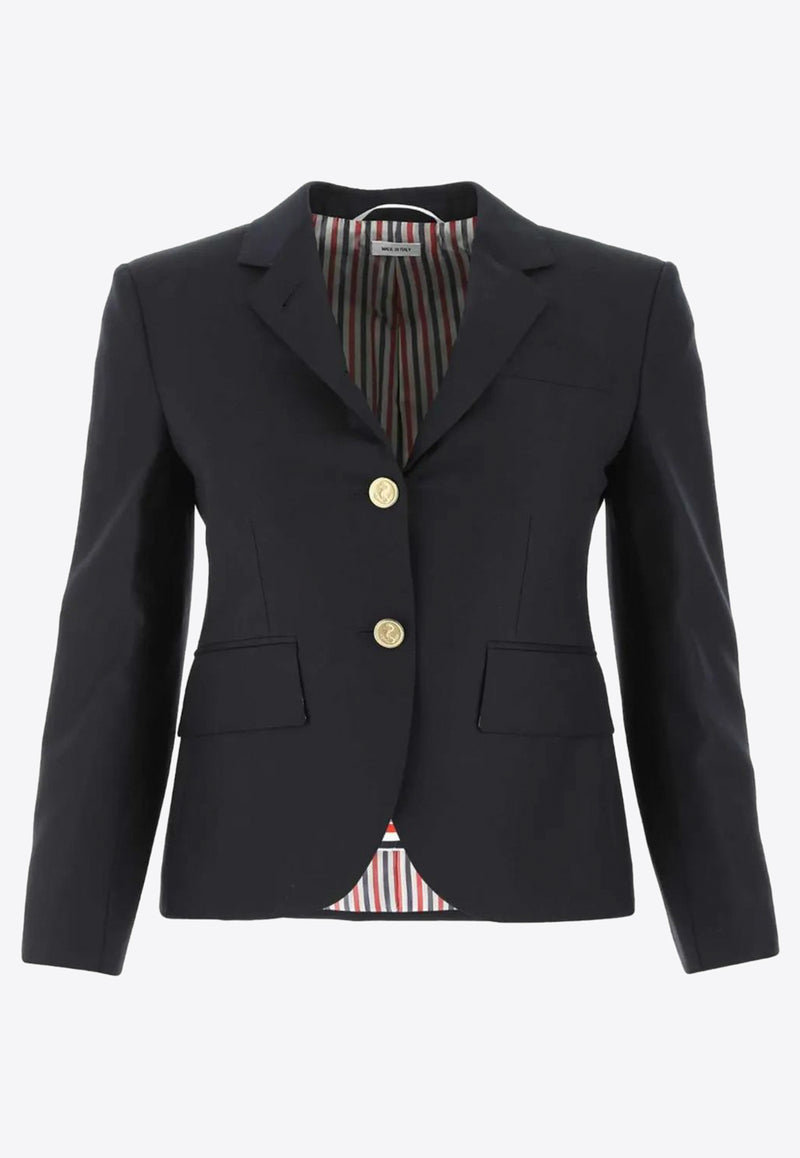 Thom Browne Single-Breasted Wool Cropped Blazer Navy FBC010V00626_415