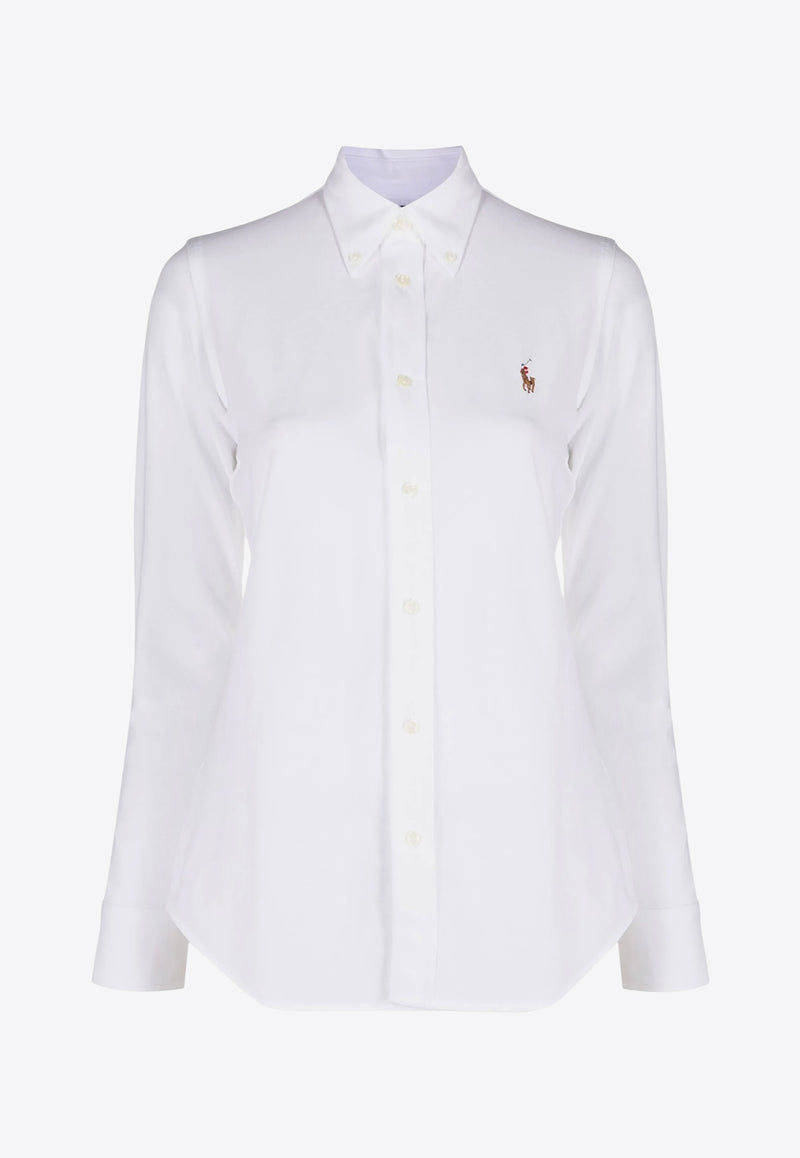 Ralph Lauren Heidi Long-Sleeved Pony Shirt White 211664427003_100