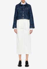 Thom Browne Grosgrain Loop Cropped Pants White FTC482UF0576_100