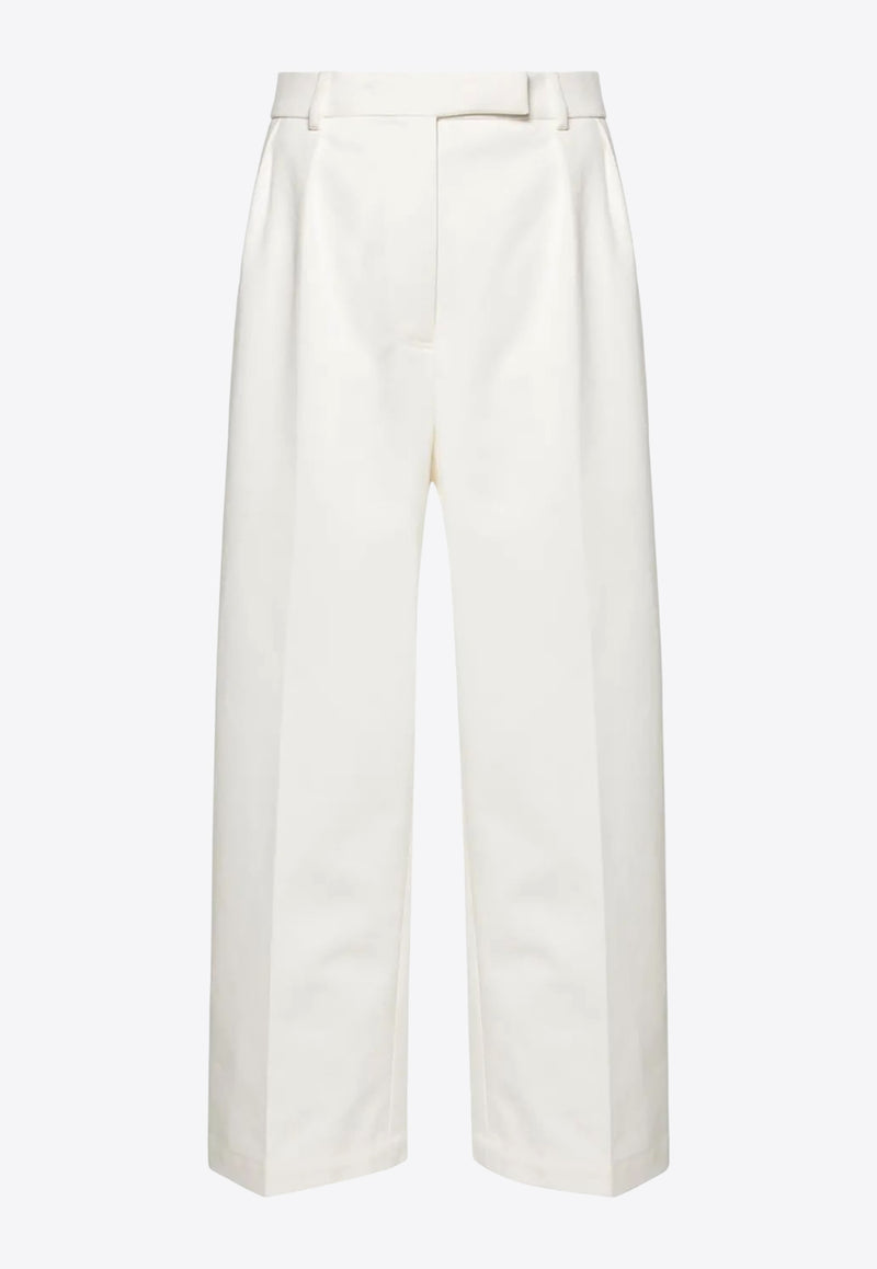 Thom Browne Grosgrain Loop Cropped Pants White FTC482UF0576_100