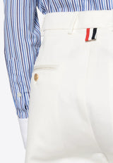 Thom Browne Grosgrain Loop Cropped Pants White FTC482UF0576_100