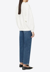 Anine Bing Jaci Monogram Sweatshirt White A0810077_IVY1