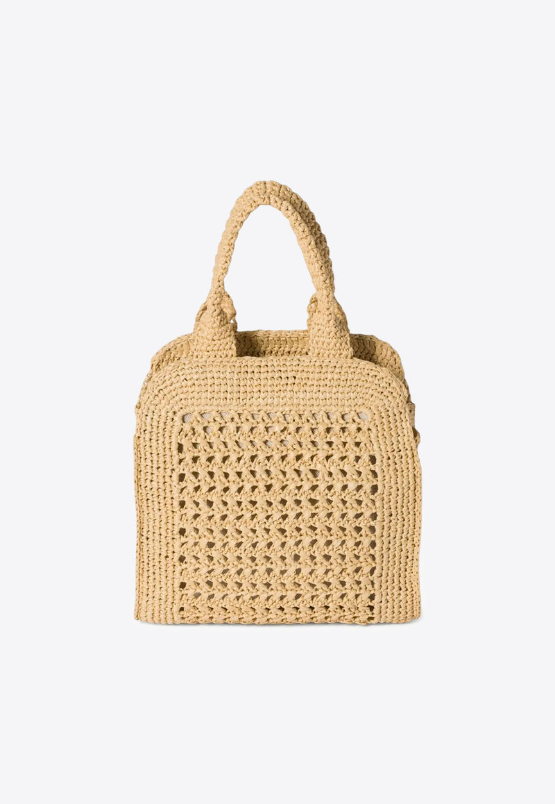 Miu Miu Raffia-Effect Woven Handbag Beige 5BA283VOOOADO1_F0A5T