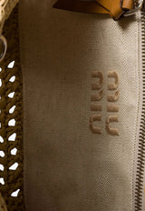Miu Miu Raffia-Effect Woven Handbag Beige 5BA283VOOOADO1_F0A5T