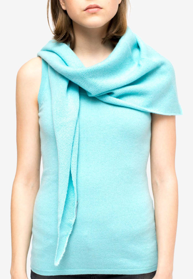 La Rose Kefia Cashmere Scarf Light Blue 37221726