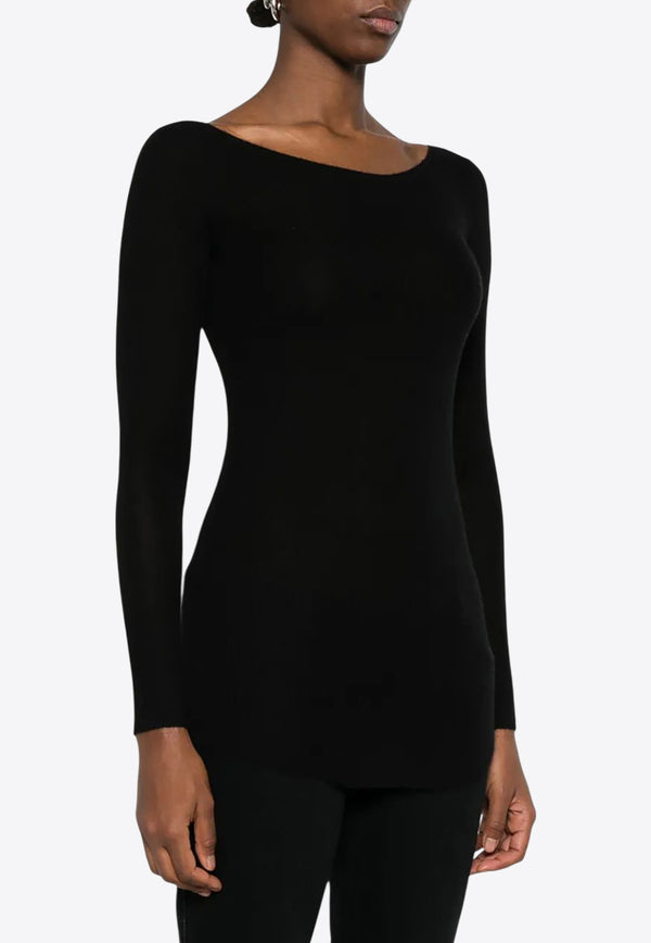 Isabel Marant Izzie Boat Neck Sweater Black PU0707FAC3L10I_01BK