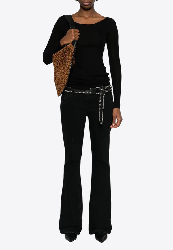 Isabel Marant Izzie Boat Neck Sweater Black PU0707FAC3L10I_01BK