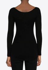 Isabel Marant Izzie Boat Neck Sweater Black PU0707FAC3L10I_01BK