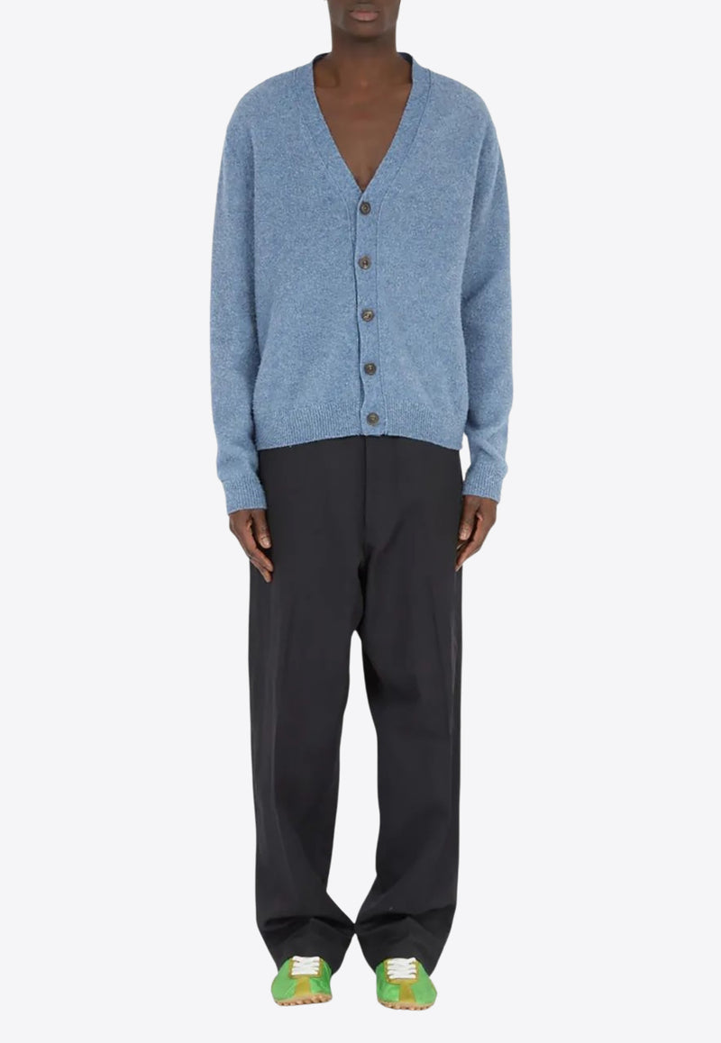 Maison Margiela V-neck Wool Cardigan Blue S50HP0019M13108_490M