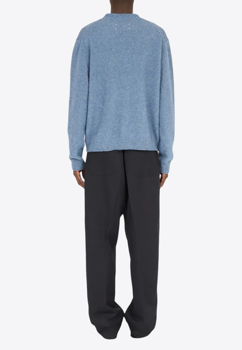 Maison Margiela V-neck Wool Cardigan Blue S50HP0019M13108_490M