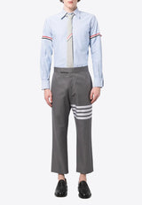 Thom Browne Oxford Long-Sleeved Shirt with Armband Light Blue MWL150EF0313_480