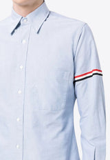 Thom Browne Oxford Long-Sleeved Shirt with Armband Light Blue MWL150EF0313_480