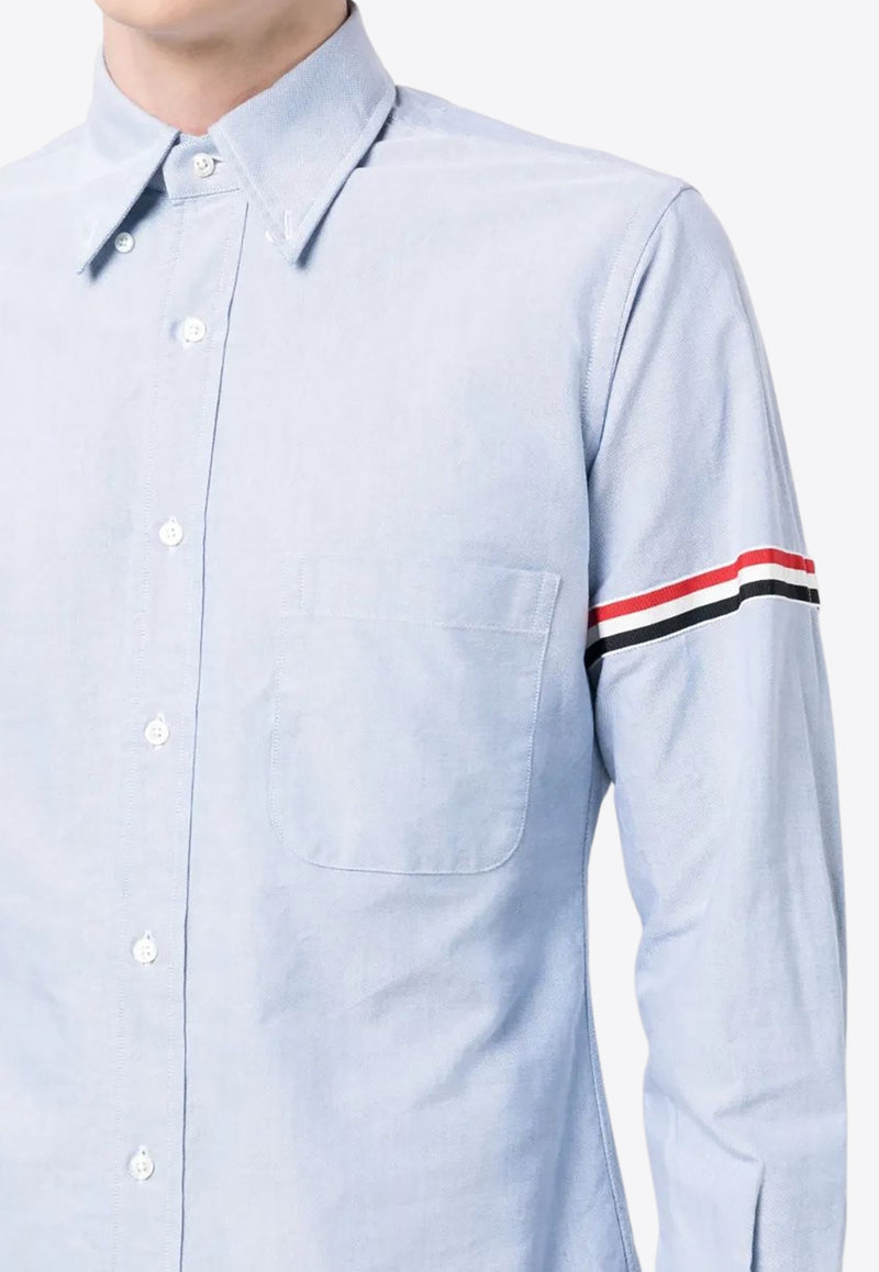 Thom Browne Oxford Long-Sleeved Shirt with Armband Light Blue MWL150EF0313_480