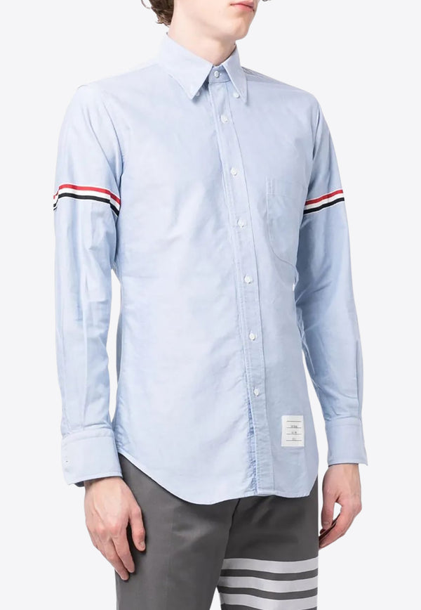 Thom Browne Oxford Long-Sleeved Shirt with Armband Light Blue MWL150EF0313_480