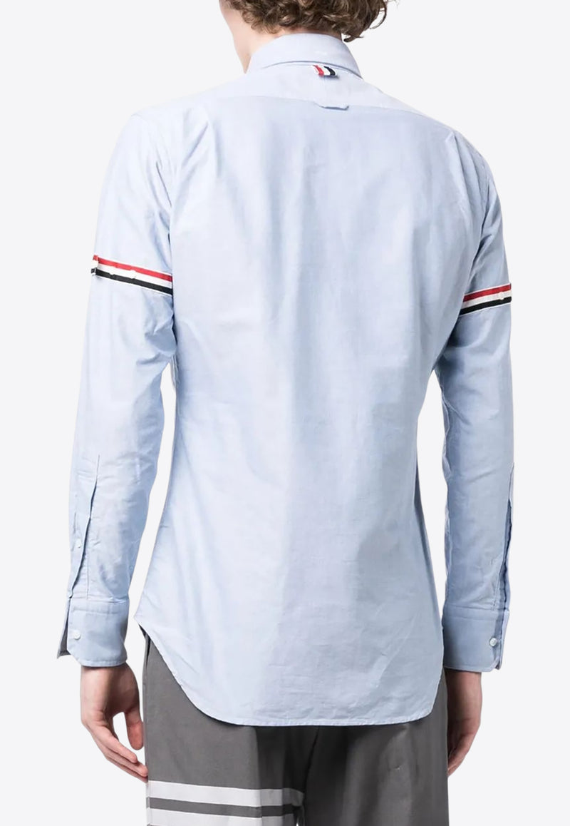Thom Browne Oxford Long-Sleeved Shirt with Armband Light Blue MWL150EF0313_480