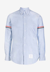 Thom Browne Oxford Long-Sleeved Shirt with Armband Light Blue MWL150EF0313_480