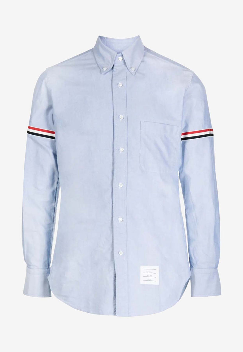 Thom Browne Oxford Long-Sleeved Shirt with Armband Light Blue MWL150EF0313_480