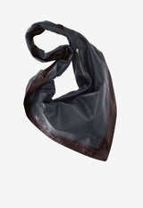 La Rose Bandana-Shaped Leather Shoulder Bag Gray LEMBAG_GRI