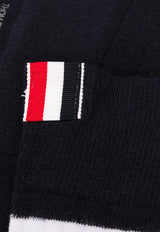Thom Browne 4-bar Stripes Knitted Socks Navy MAS095A01690_415