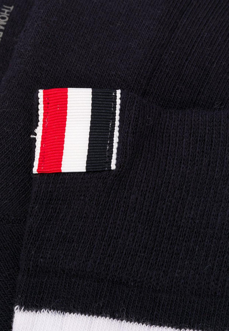 Thom Browne 4-bar Stripes Knitted Socks Navy MAS095A01690_415