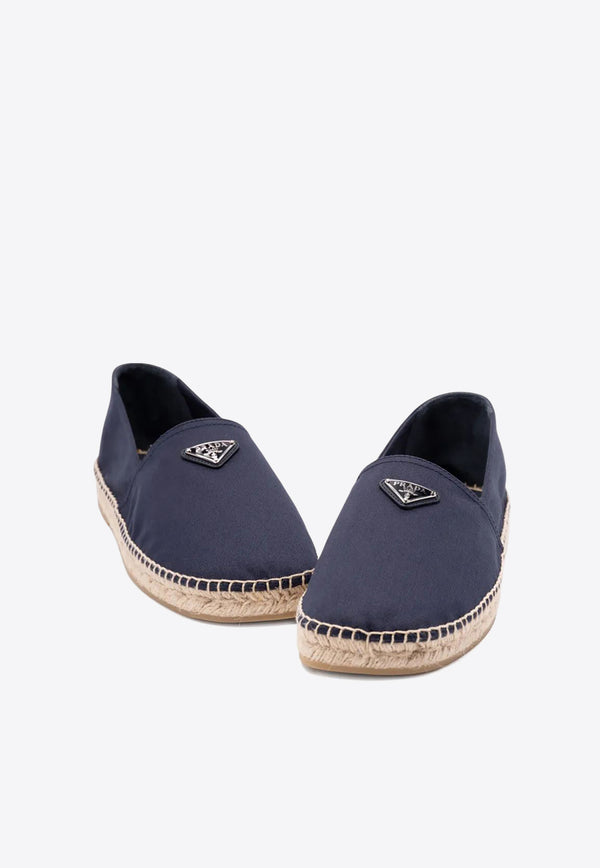 Prada Triangle Logo Canvas Espadrilles Navy 2DE155FG0003LKE_F0124