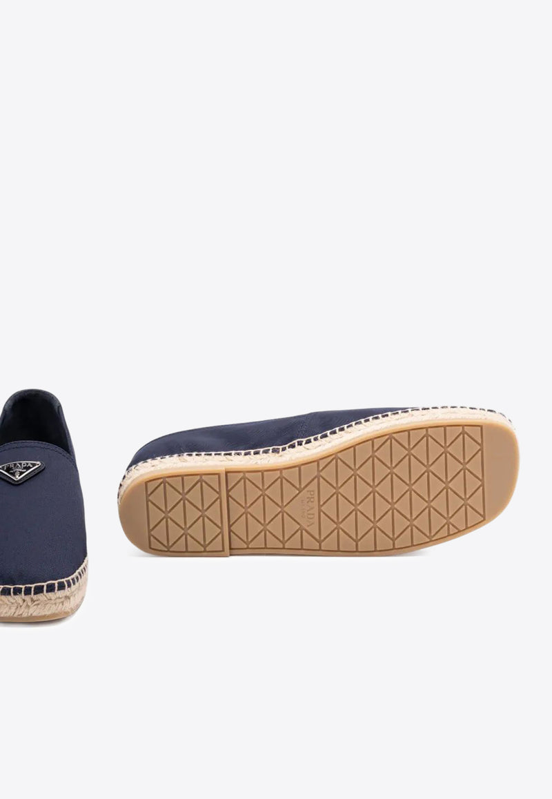 Prada Triangle Logo Canvas Espadrilles Navy 2DE155FG0003LKE_F0124
