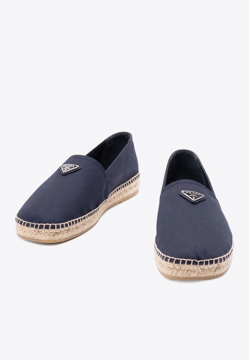 Prada Triangle Logo Canvas Espadrilles Navy 2DE155FG0003LKE_F0124