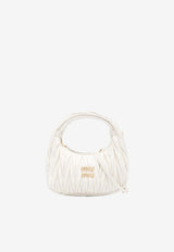 Miu Miu Wander Matelassé Hobo Bag White 5BC125VOOYAN88_F0009