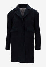 La Rose Essential Single-Breasted Coat Blue 1463_B