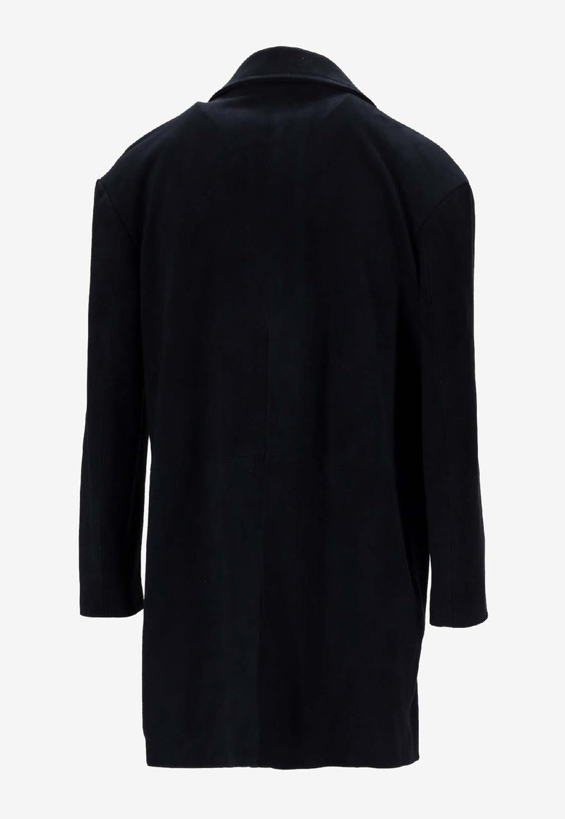 La Rose Essential Single-Breasted Coat Blue 1463_B