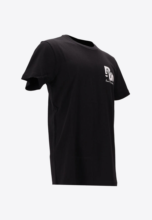 Paul Smith Logo Print T-shirt Black M2R010RPP5130_79