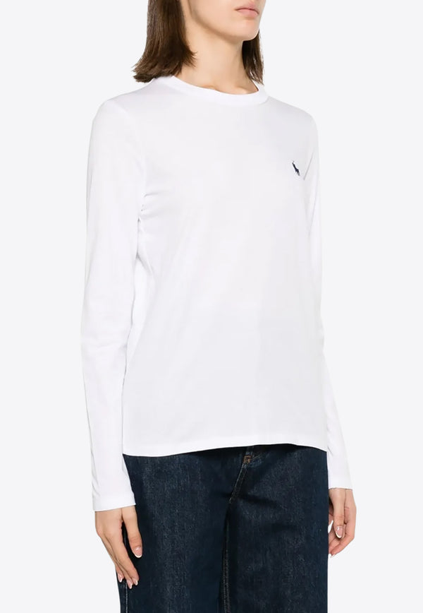Ralph Lauren Long-Sleeved Pony T-shirt White 211898699001_100