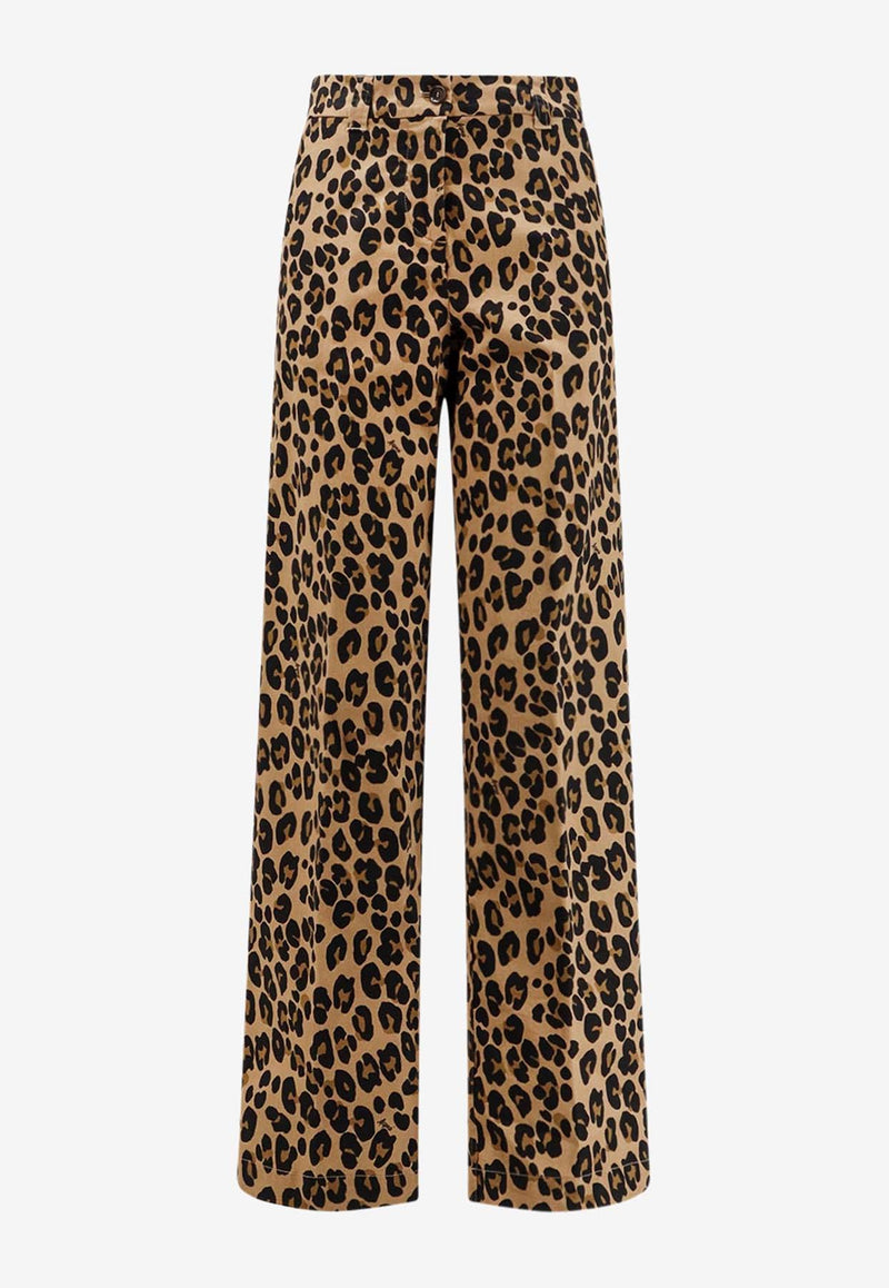 Aspesi Leopard Print Pants Brown G0186L110_60226_Spotted_32772290