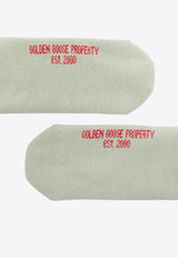 Golden Goose DB Distressed Striped High Ribbed Socks Green GUP00883P000488_82894